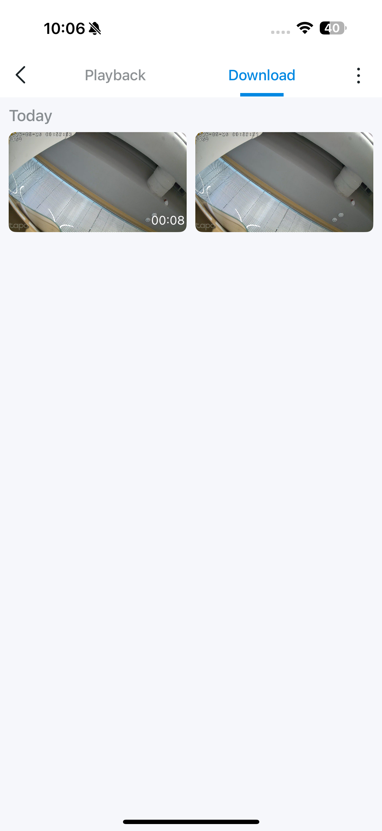 The download page in the app