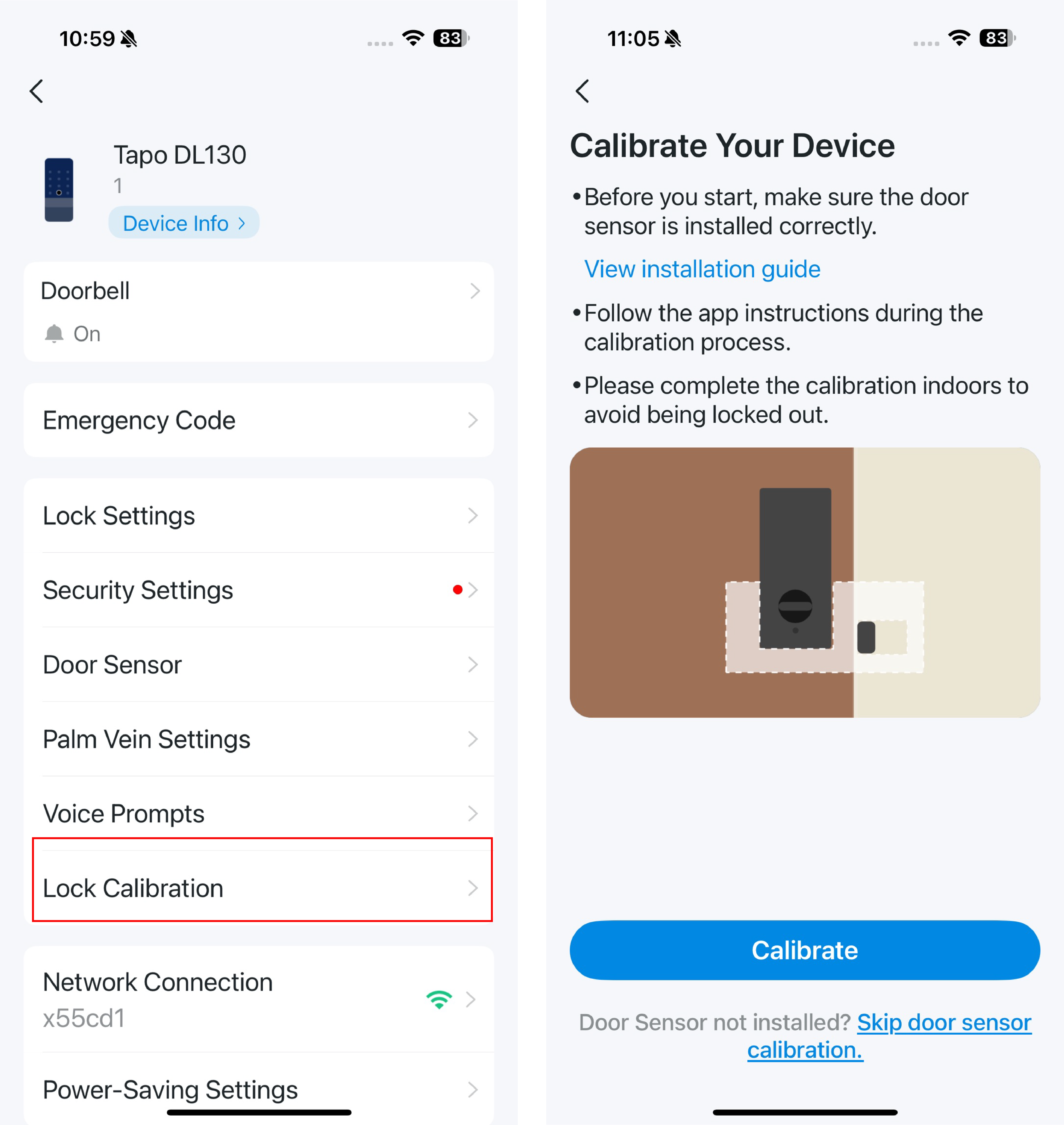 Calibrate the lock