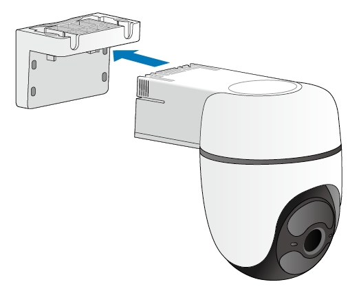 Displays the direction to install the camera and the recommended tilt angle
