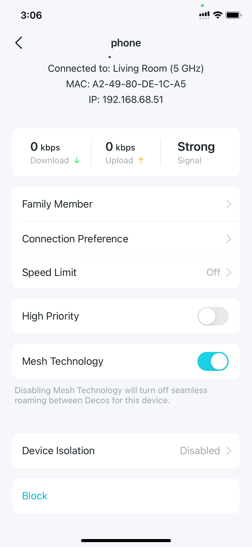 Locate the Mesh Technology button