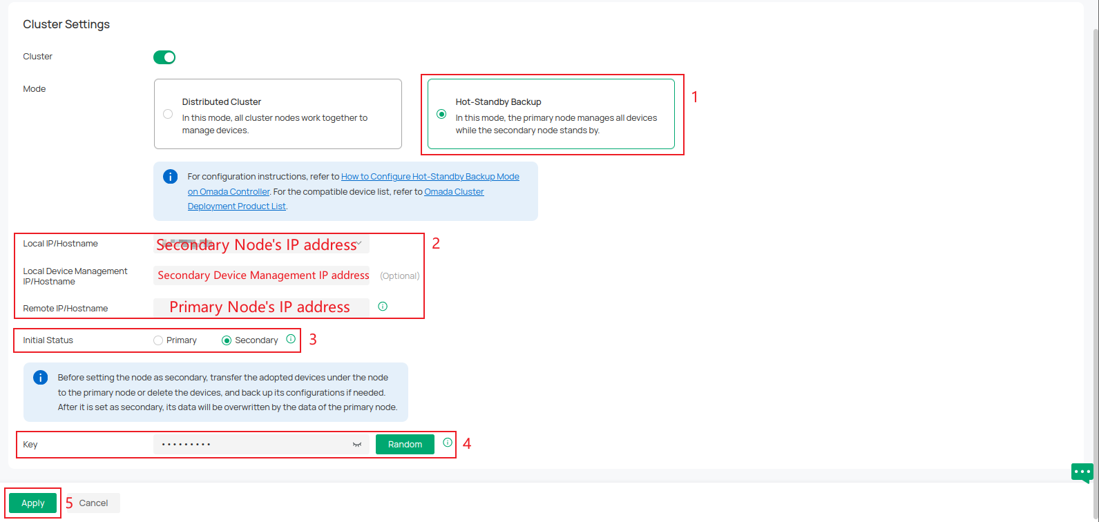 Configure the Secondary Node