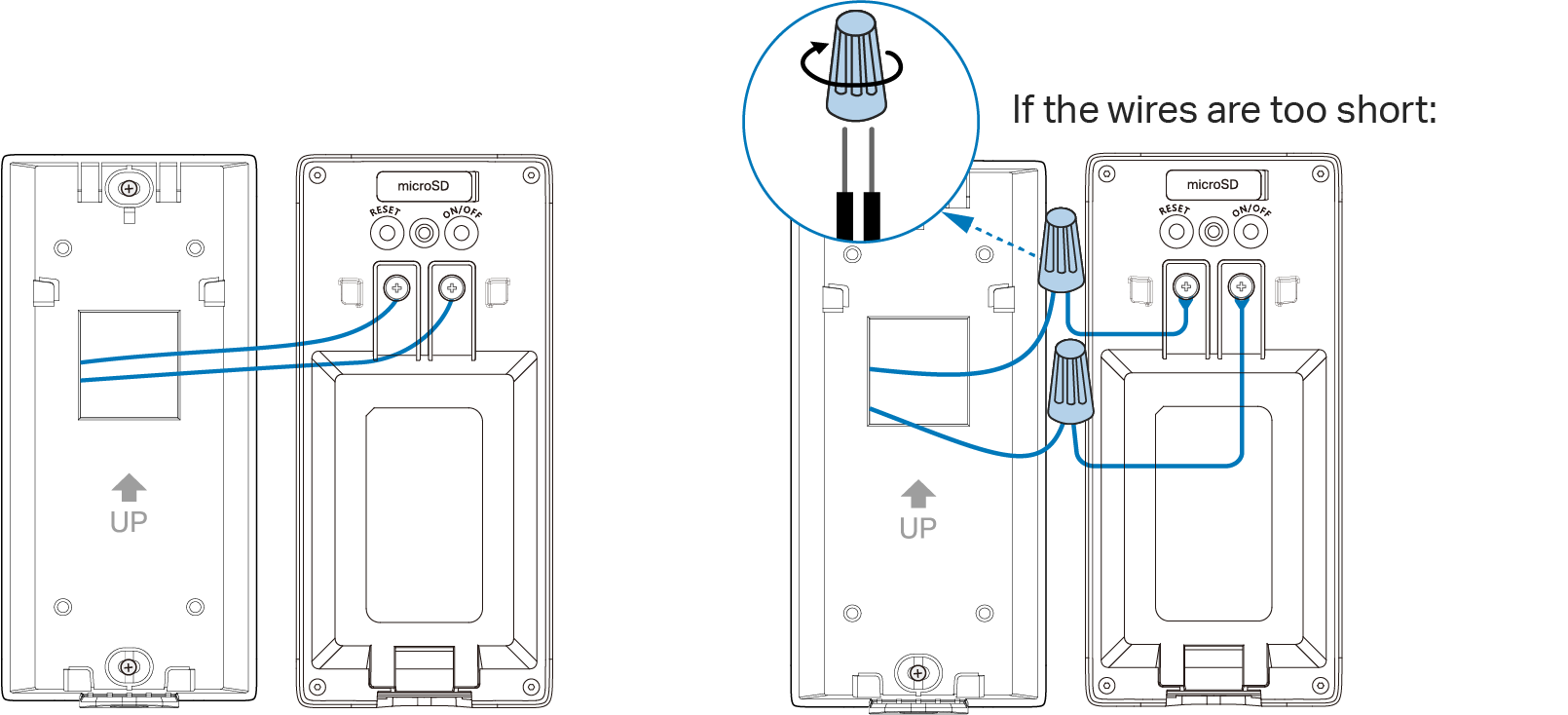 Connect the wires to the doorbell