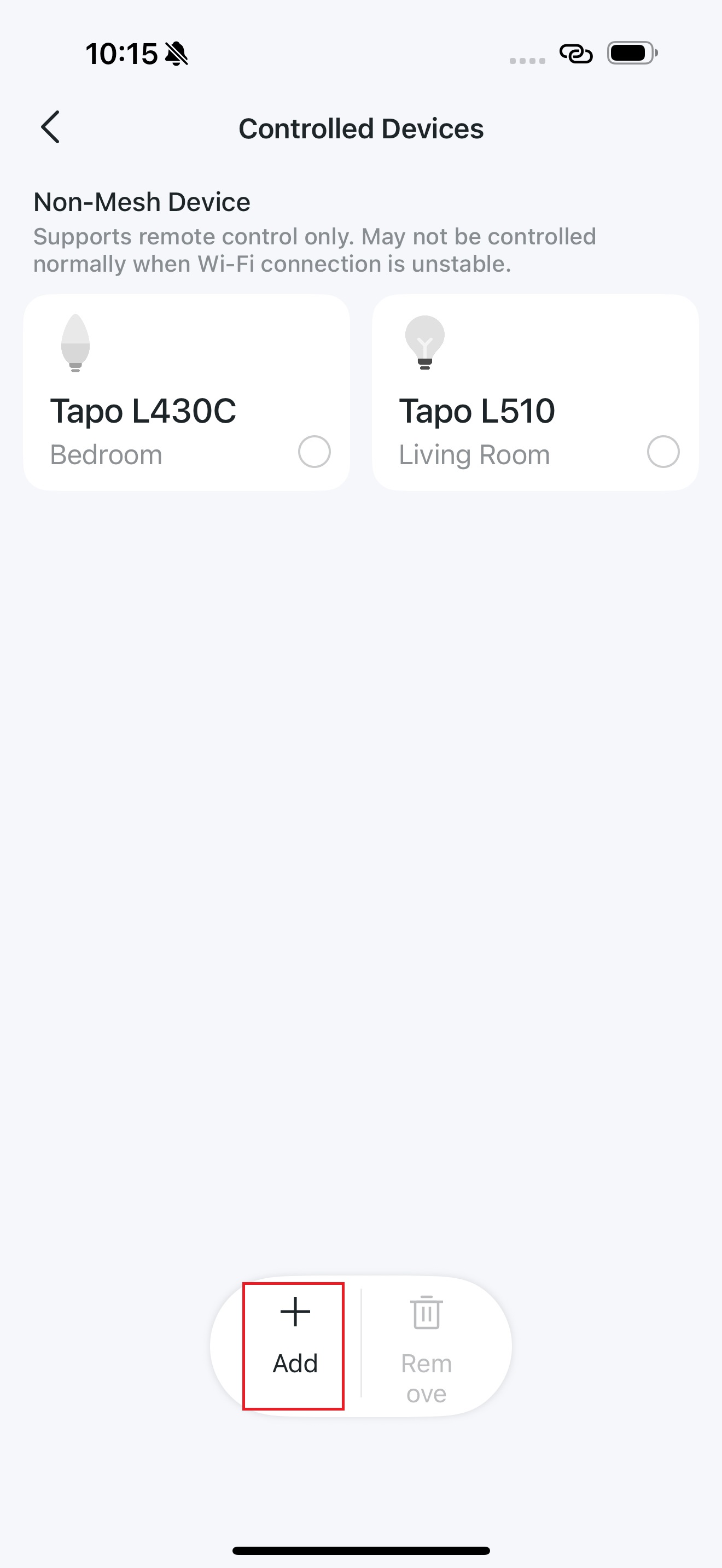 Add controlled devices