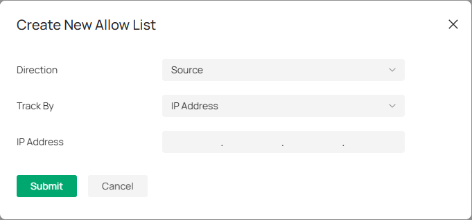Create New Allow List