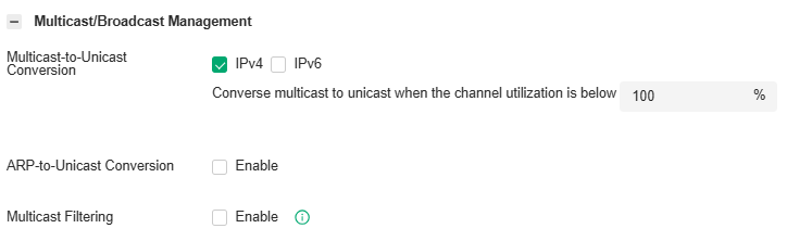 Configure Multicast/Broadcast Management