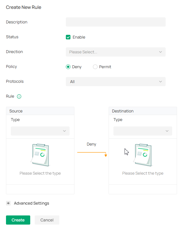 Create a gateway ACL