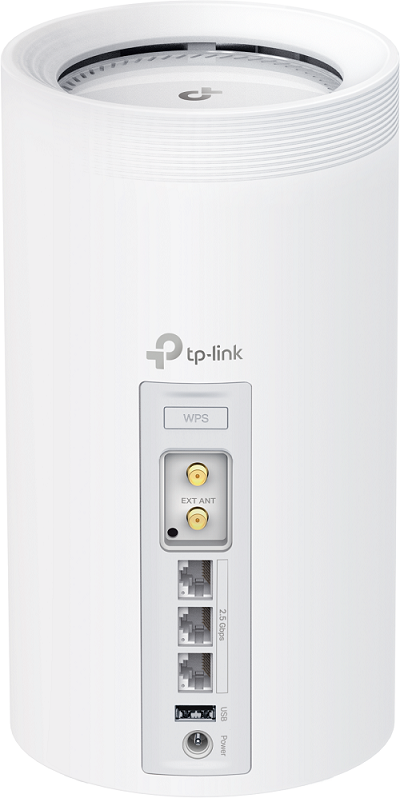 product image displaying the ports and buttons on Deco