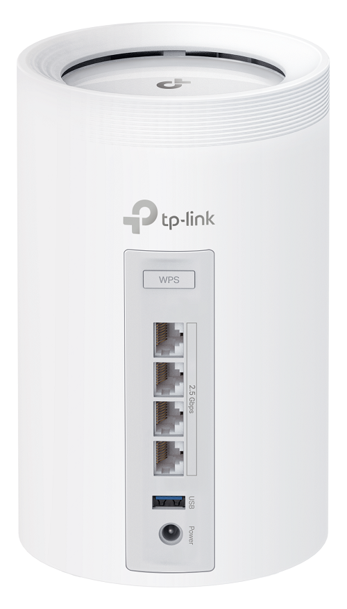 Product image displaying the ports and buttons on the back of Deco