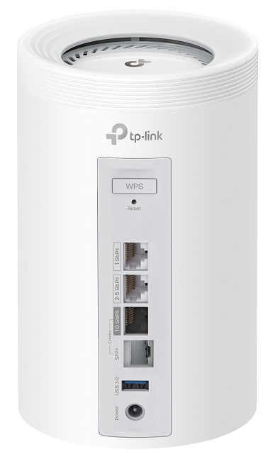 Product image displaying the ports and buttons on the back of Deco