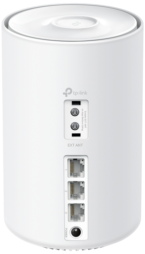 product image displaying the ports and buttons on Deco