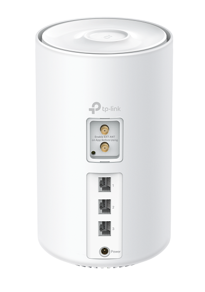 product image displaying the ports and buttons on Deco