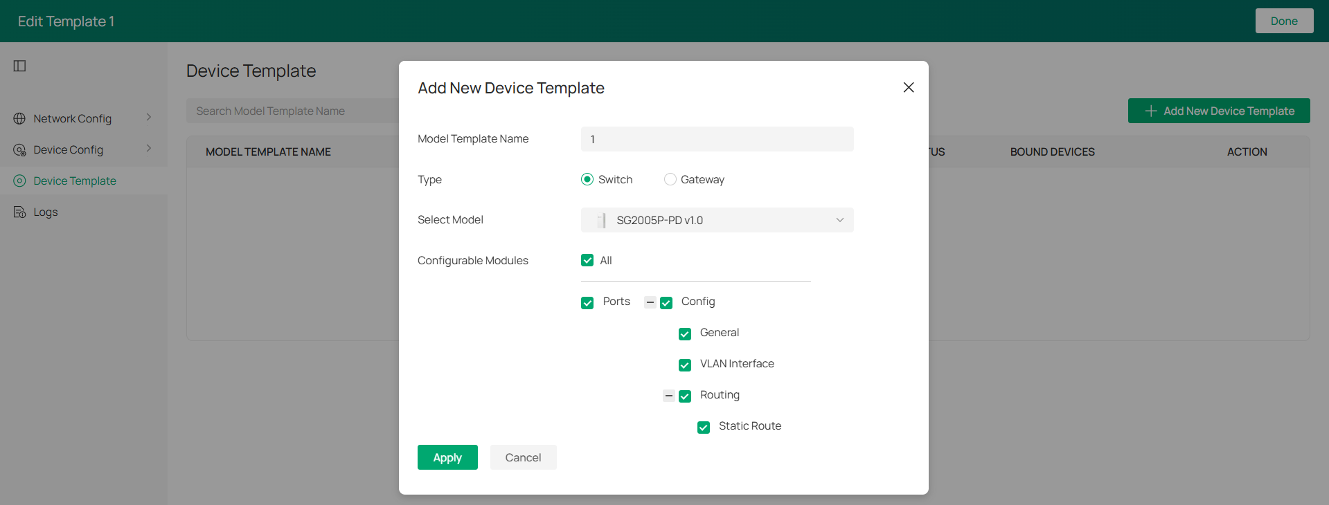 Device Template