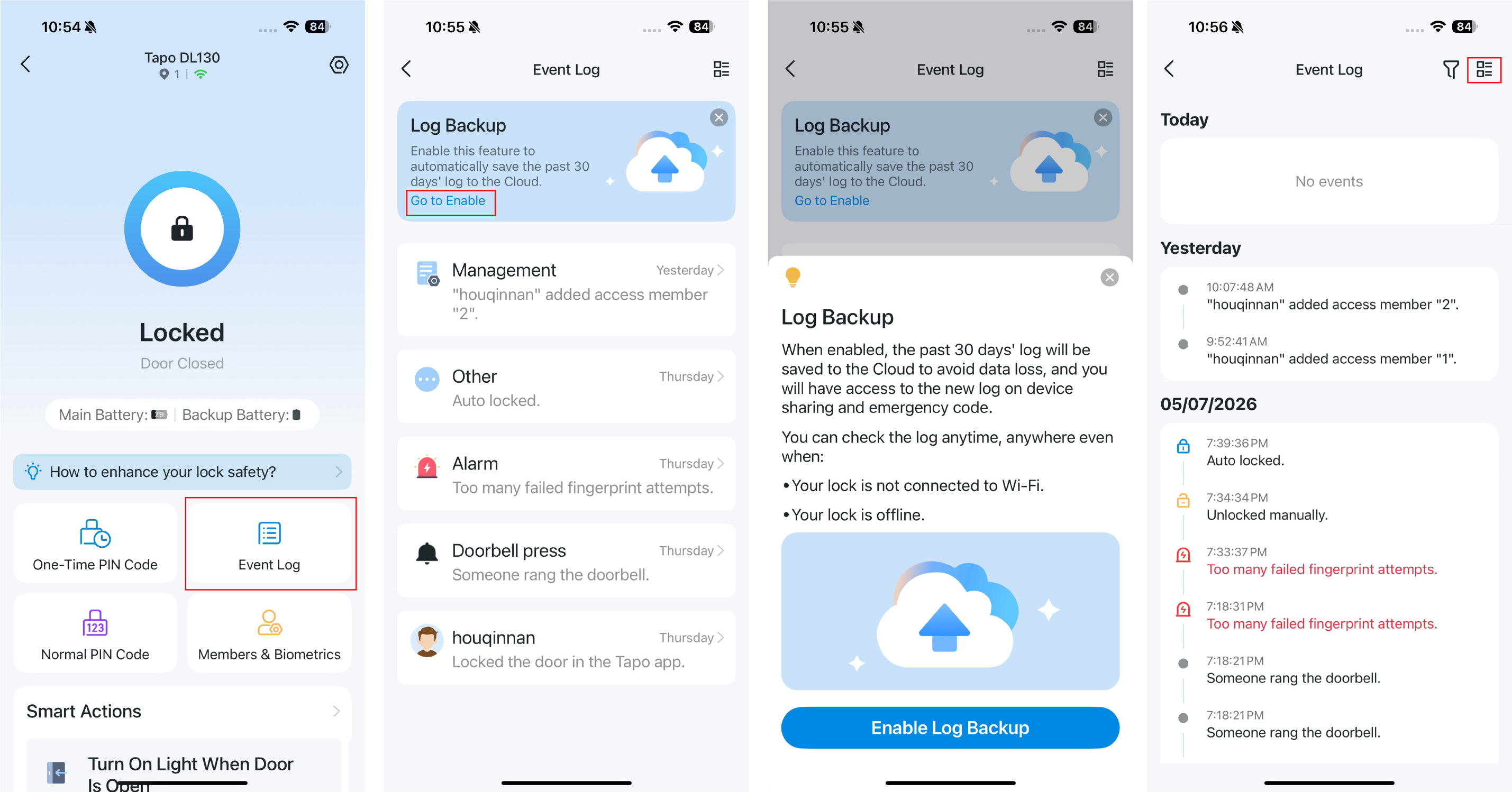 Check event log