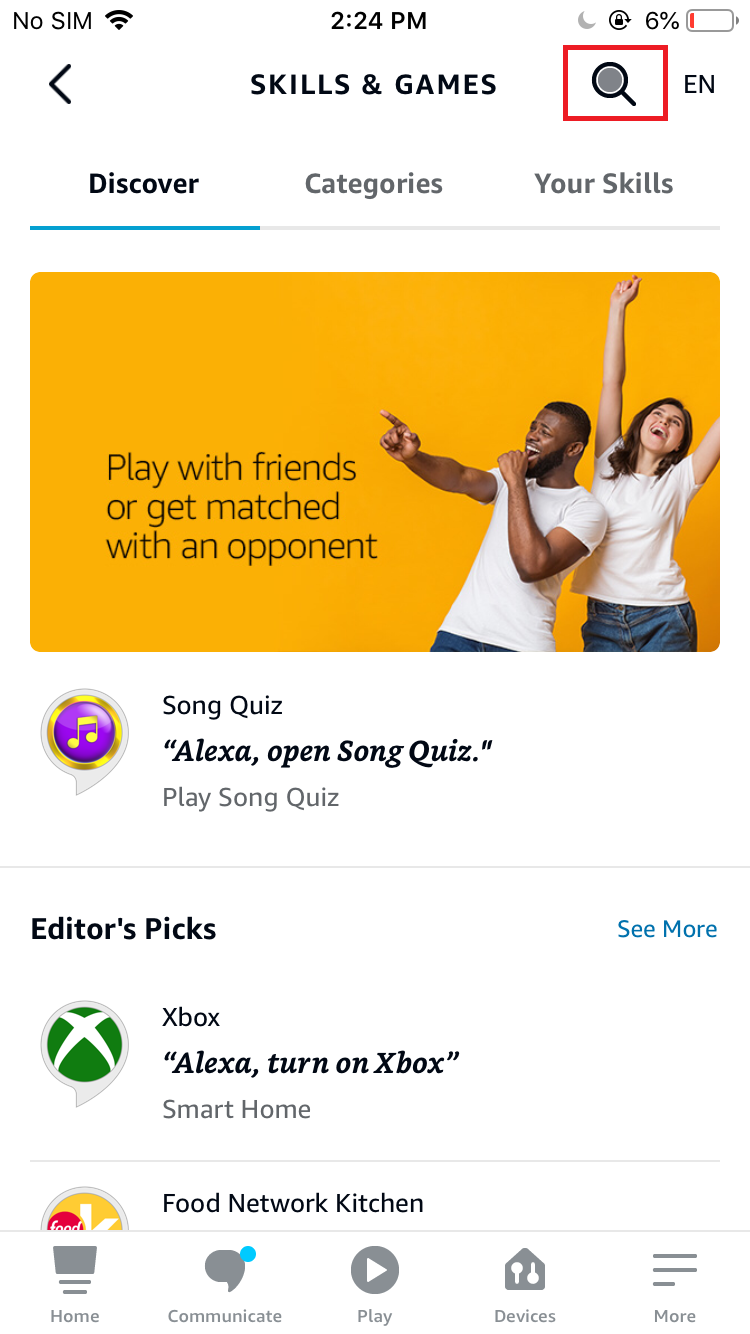 Skills and Games page