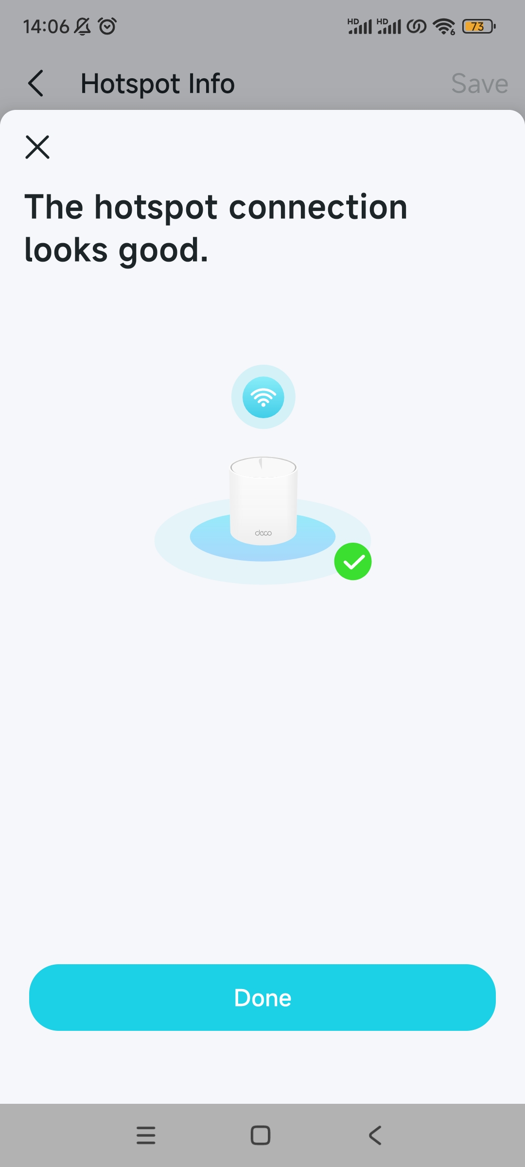 hotspot connection status