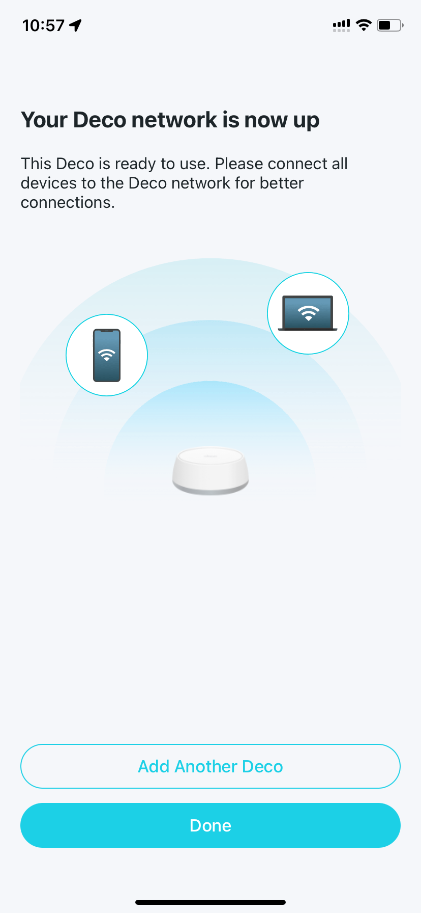 Image displaying the setup complete page.