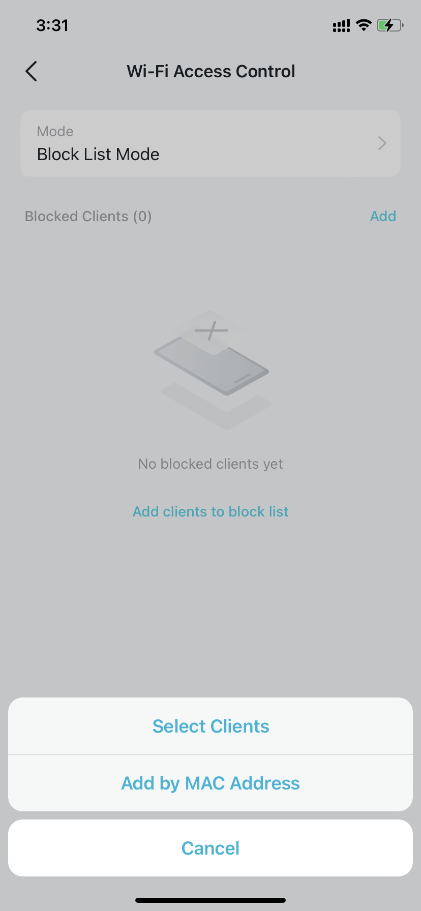 ways to add clients to the Block list