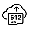 Local and Cloud Storage Icon