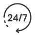 24/7 Wired Monitoring Icon