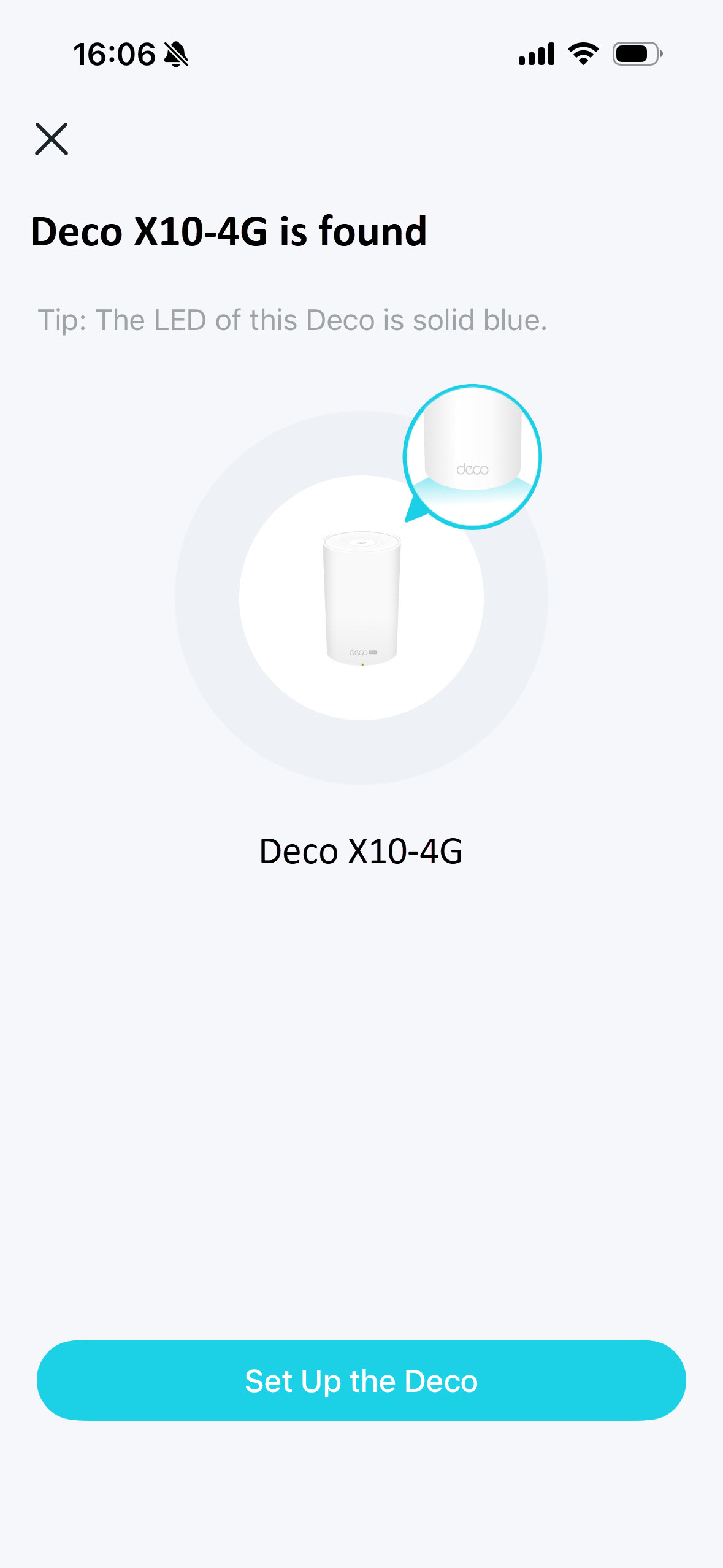 image displaying that your mobile device is connected to the Deco's default Wi-Fi