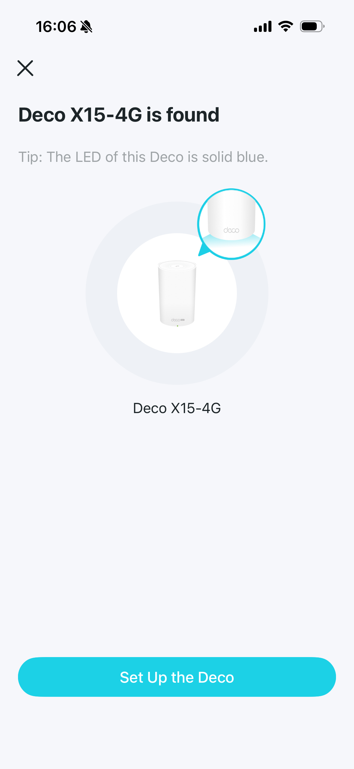 image displaying that your mobile device is connected to the Deco's default Wi-Fi