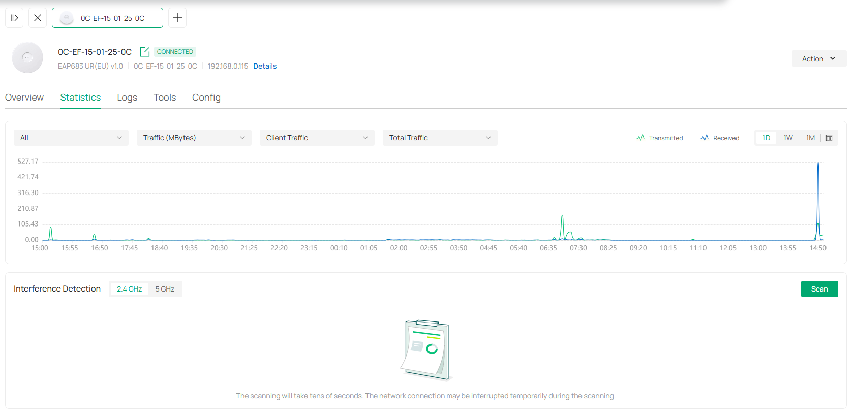 Interface Detection_EAP page