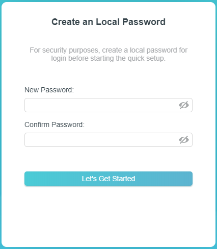 The portable router's web management login page
