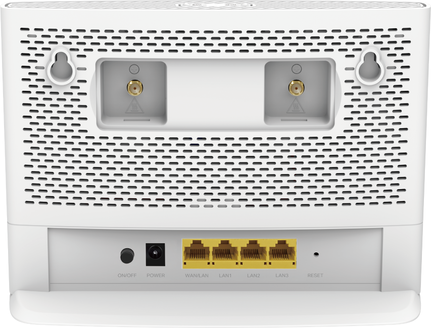 Back panel of 4G+ Cat6 AX1500 Wireless Dual Band Gigabit Router