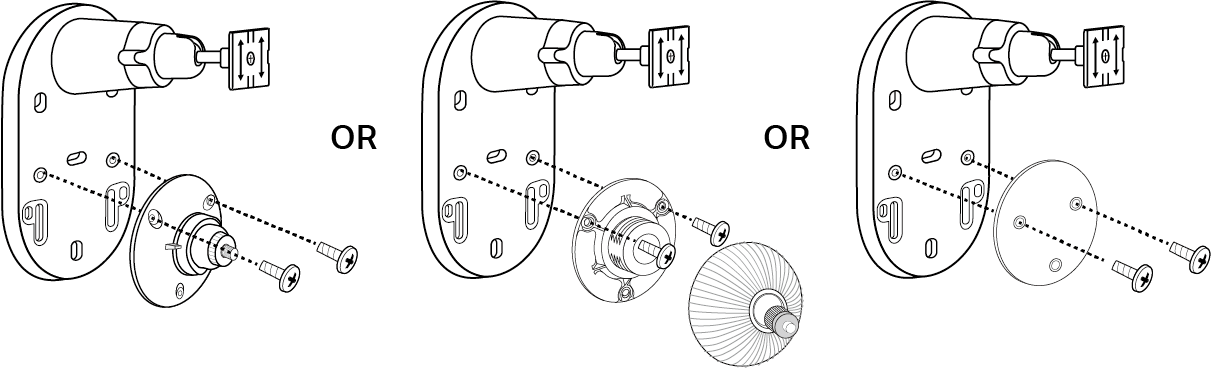 Displays the steps to install the camera bracket