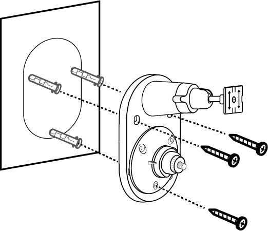 Displays how to affix the solar panel bracket