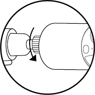 Displays how to secure the bottom screw
