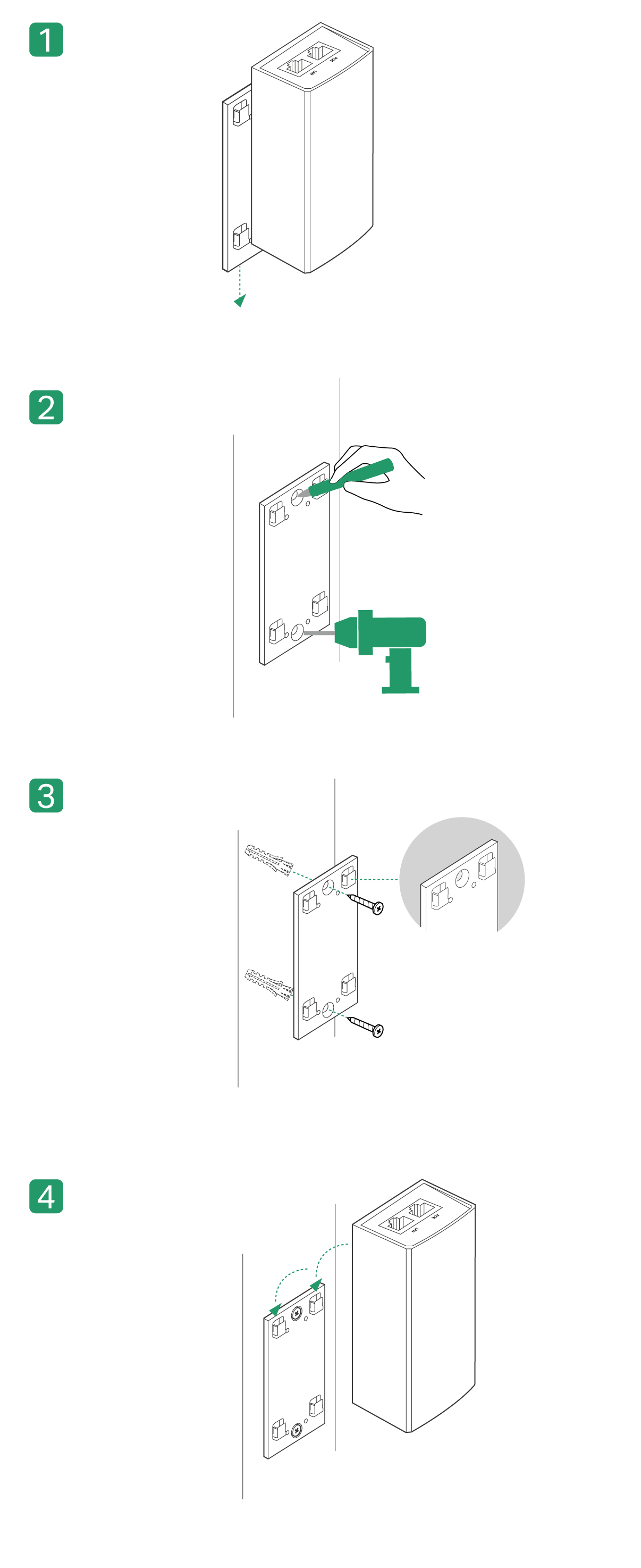 Mount the PoE Adapter