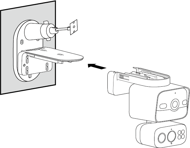 Displays how to attach the camera