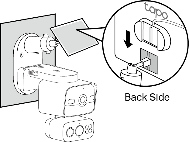 Displays how to attach the solar panel to its bracket