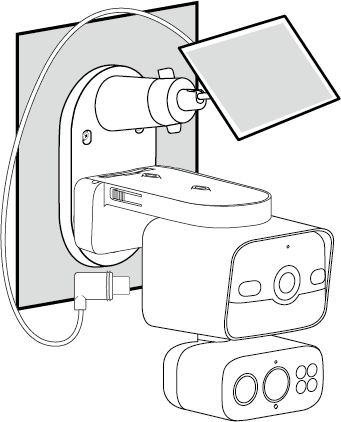 Displays connecting the connector to the camera charging port