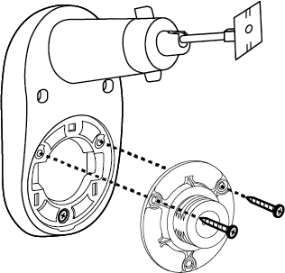 Use two screws to secure the camera mounting bracket to the solar panel bracket.