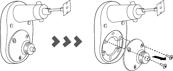 Separate the camera bracket and the solar panel bracket by unscrewing the two bracket screws.