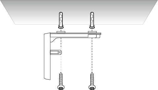 Displays how to install the bracket
