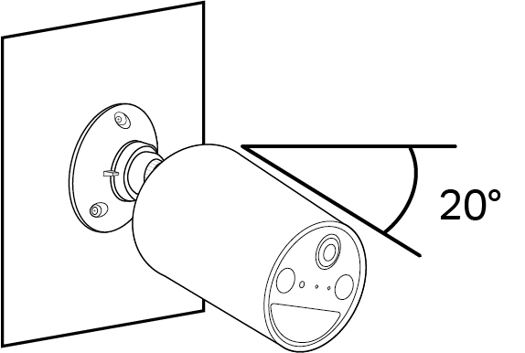 Install the camera on the mounting bracket, and adjust the camera angle.