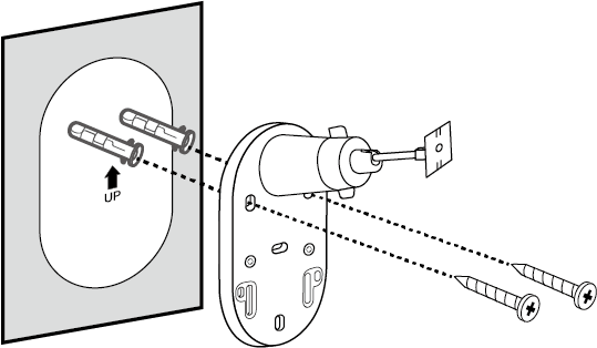 Displays how to secure the bracket