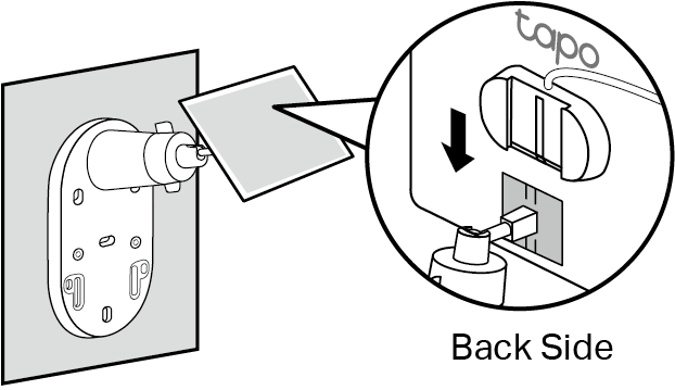 Displays the direction to slide the solar panel onto the bracket