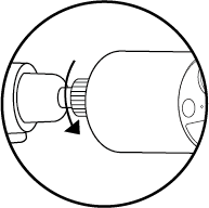 Tighten the bottom screw to make sure the camera is securely attached to the camera bracket.