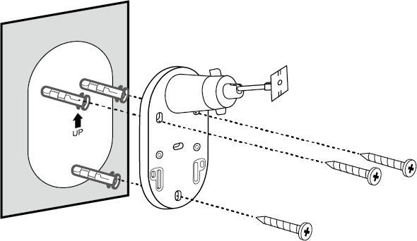 Displays how to secure the solar panel bracket