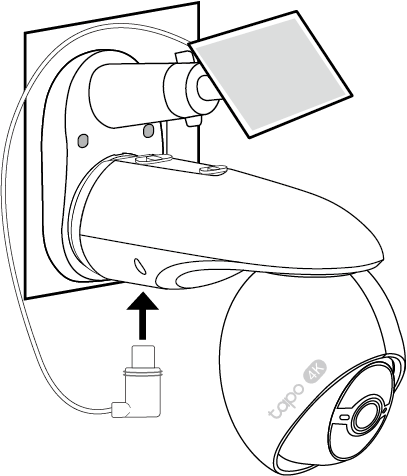 Displays connecting the connector to the camera charging port