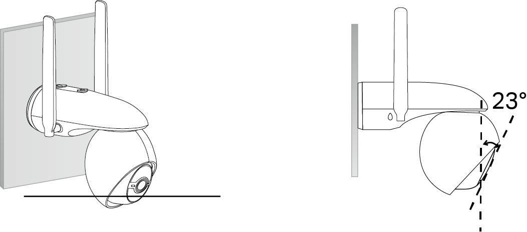Displays images of keeping the motion sensor level and the camera lens tilt angle