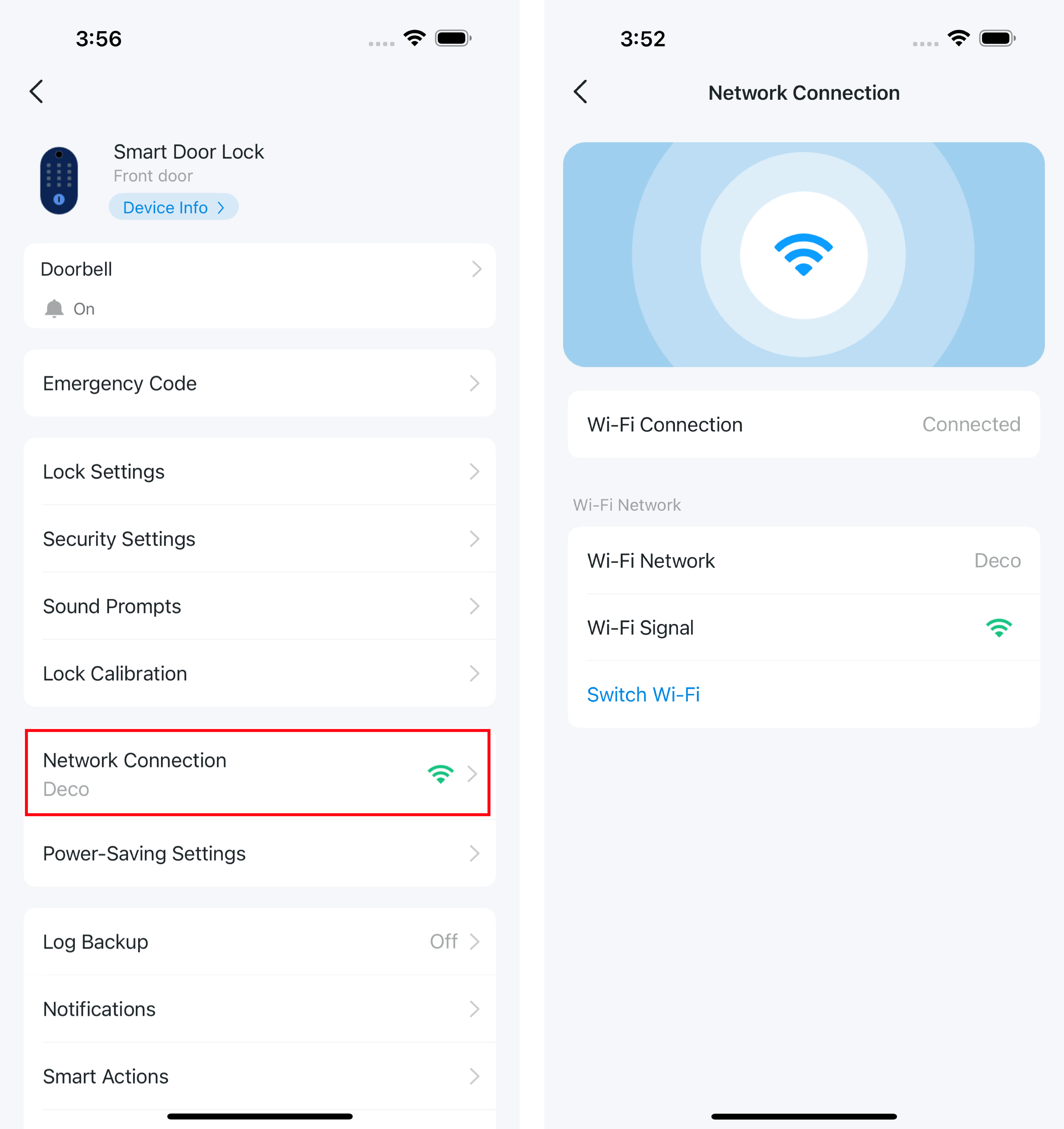 Set network connection