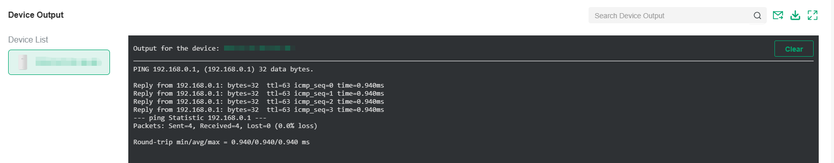 Network Check_Device Output