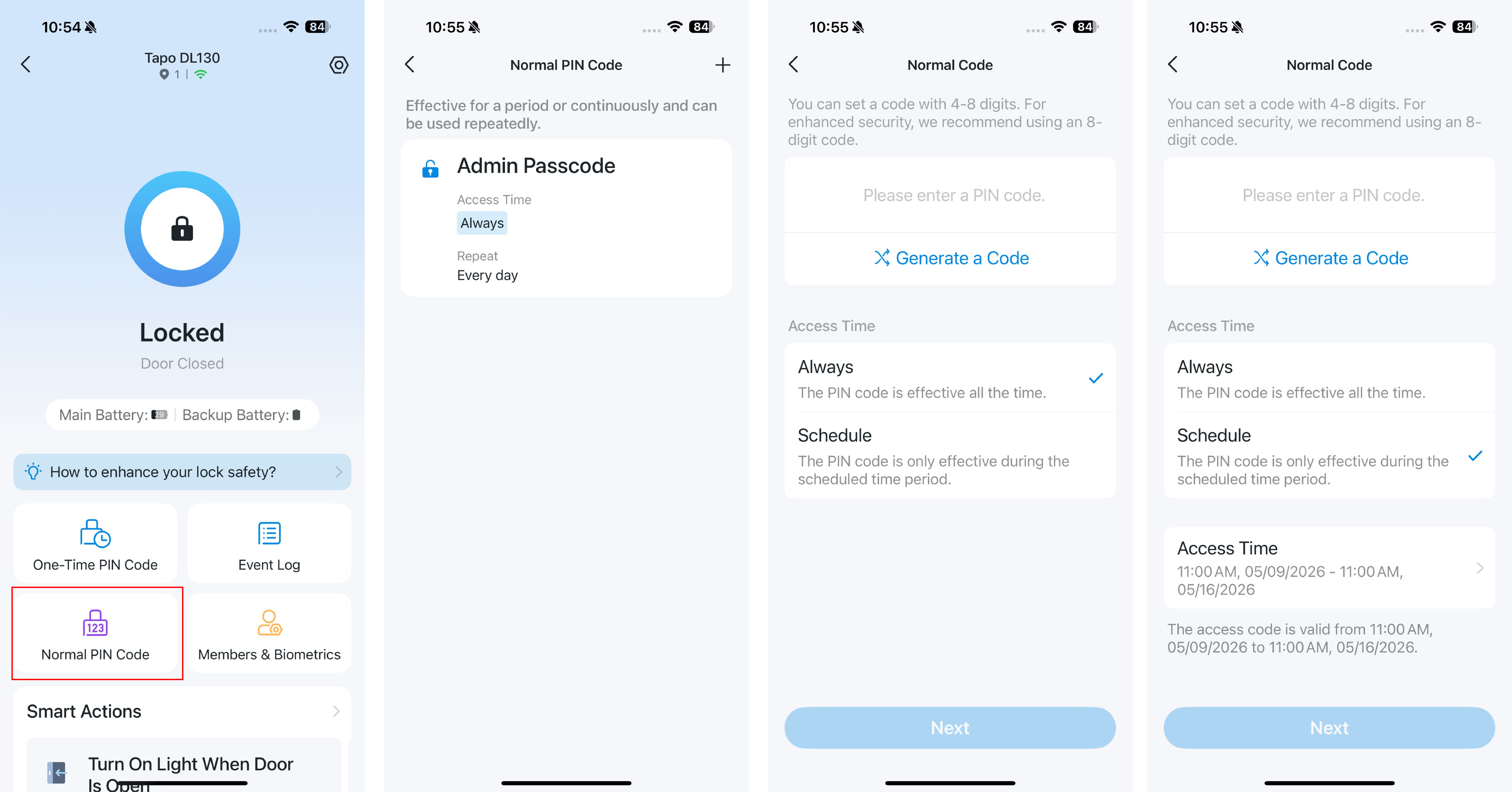 Create a Normal PIN code