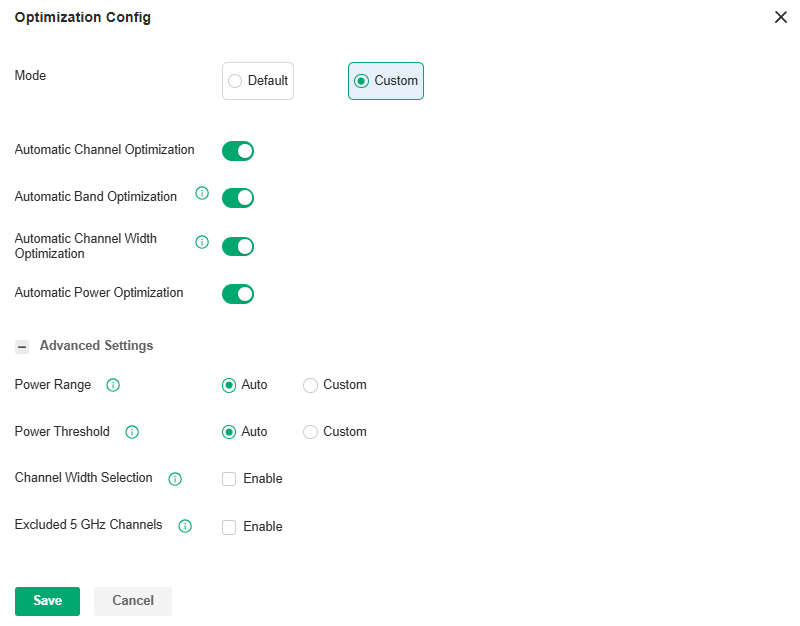 WLAN Optimization Config