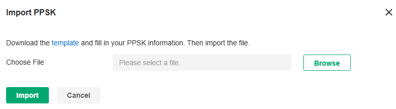  Import PPSK entries in batch